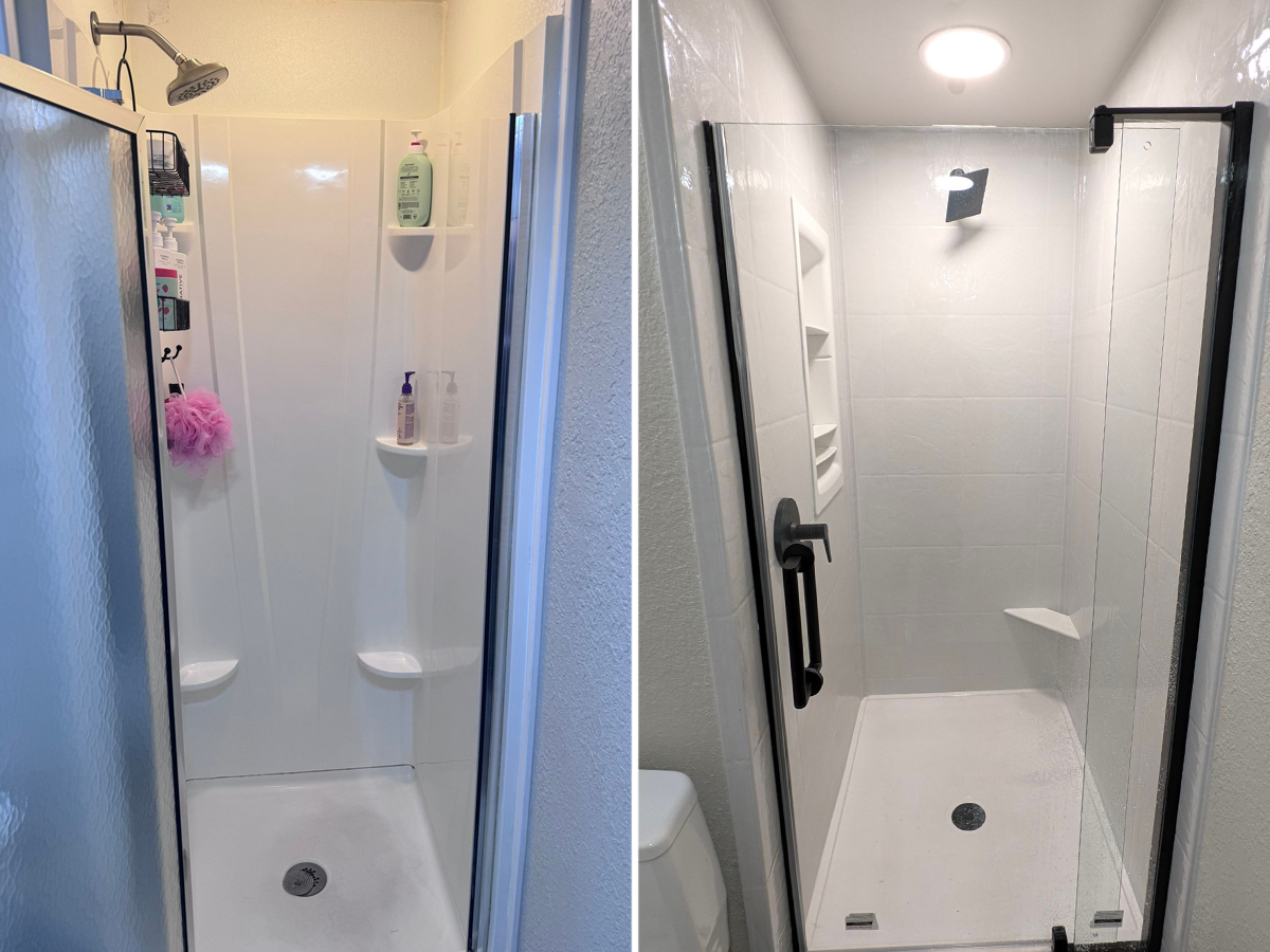 1 day bathroom remodel guide: shower before and after in Littleton, Colorado