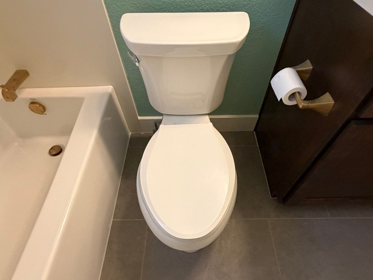 Bathtub with Comfort Height Toilet and Durlok Flooring
