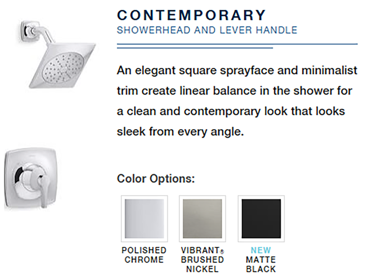 Contemporary Showerhead Card