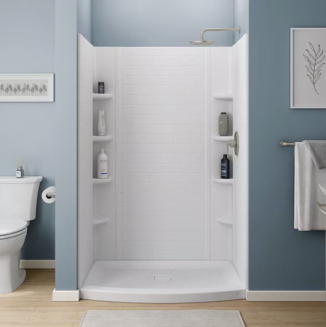 Fiberglass shower and tub-2