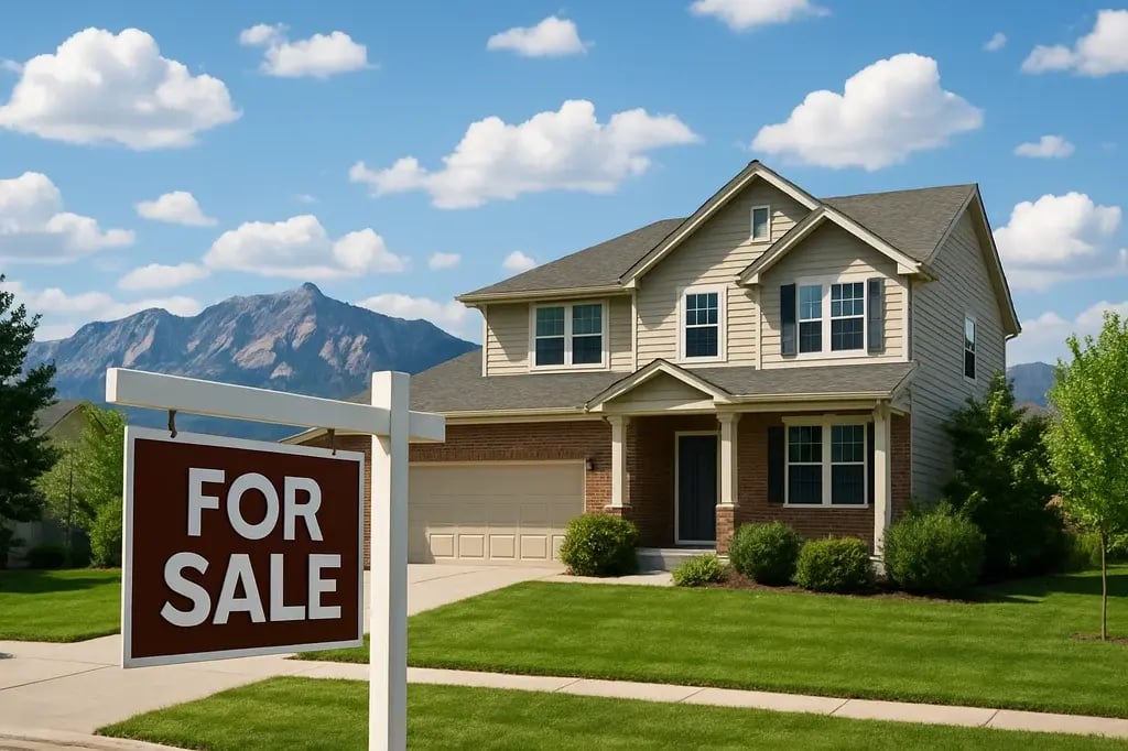 Denver Metro Colorado home for sale with mountain views and well-maintained yard