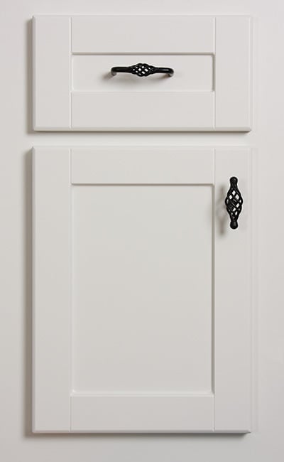 White 1573 - Door 6460 Shaker - Drawer 6460 Shaker
