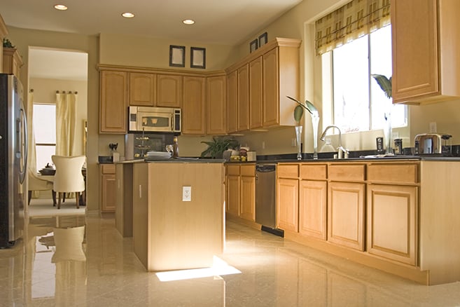 Light Maple Kitchen Remodel in Parker, CO by LuxStone of Colorado/ Home Pride Bath project photo