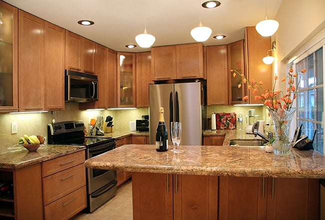 Traditional Kitchen Remodel in Fort Collins, CO by LuxStone of Colorado/ Home Pride Bath project photo