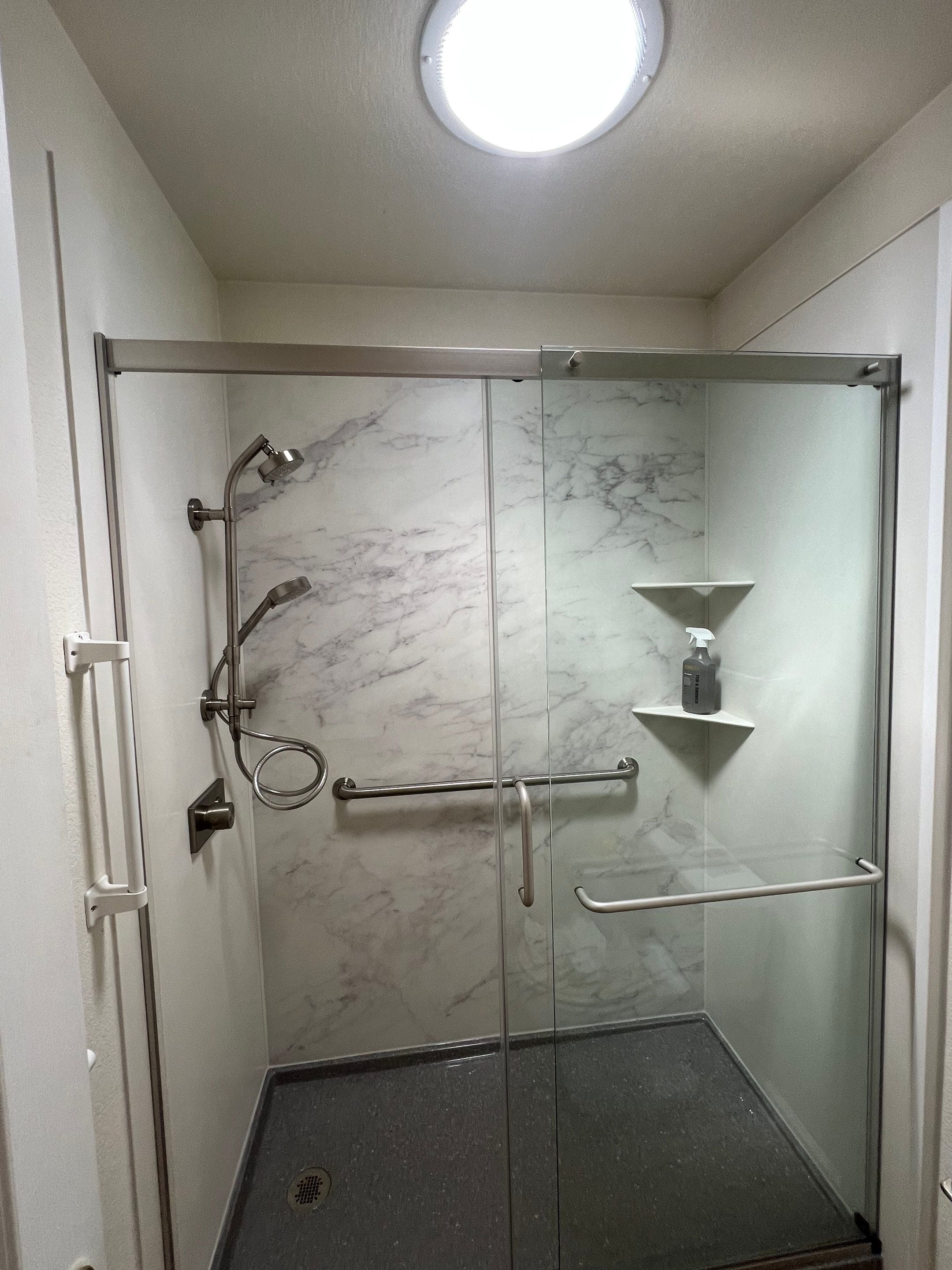 Tub-to-shower remodel in Longmont, CO