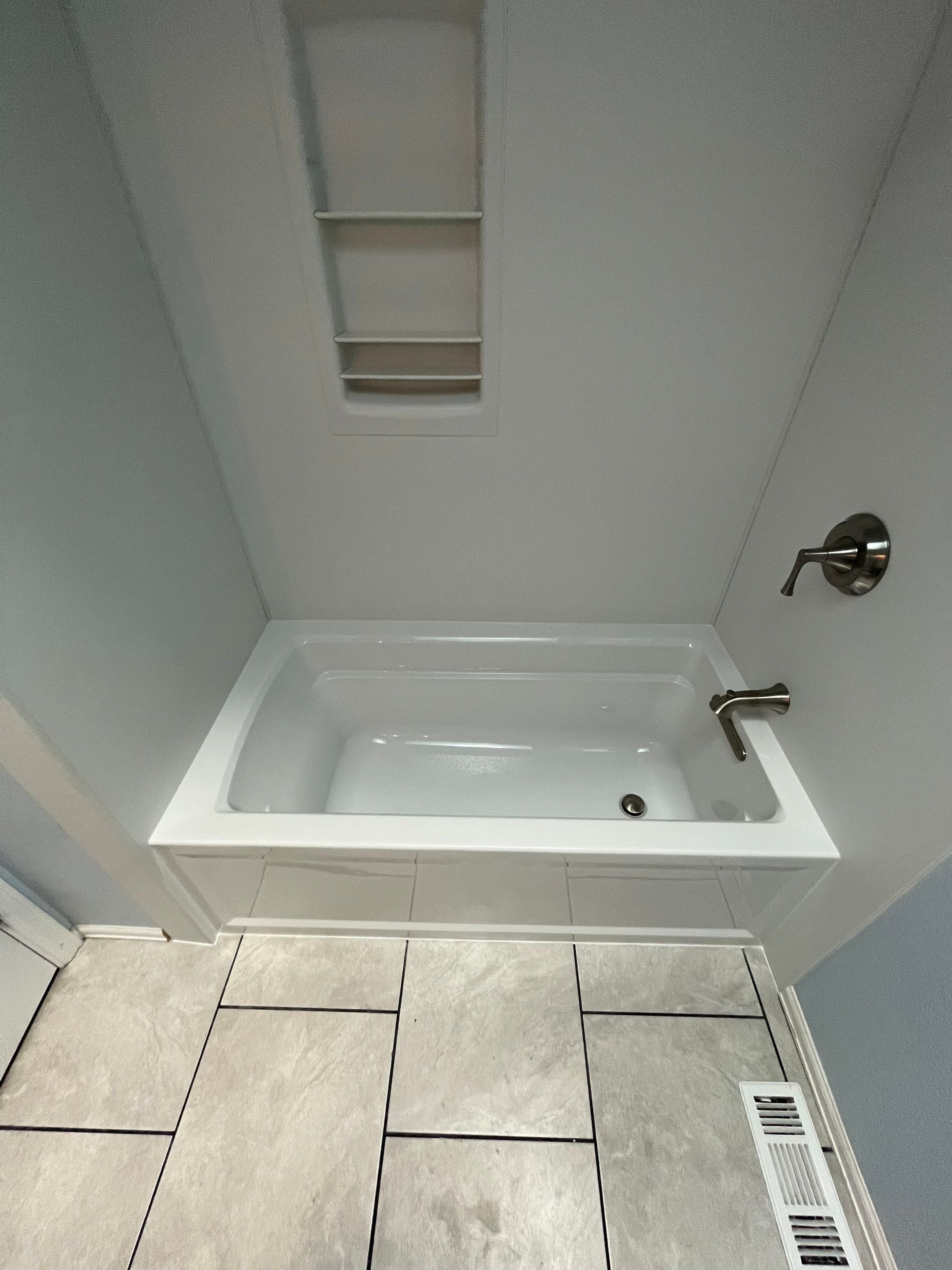 A Kohler bathtub & shower wall upgrade in CO Springs