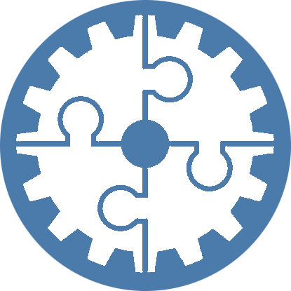 Custom bathroom remodel icon – gear with puzzle pieces