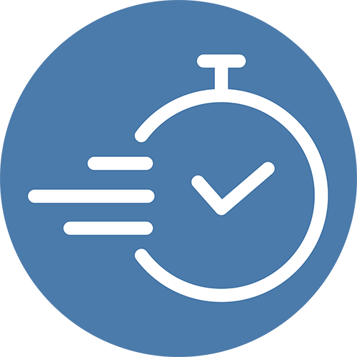 Fast and efficient bathroom remodel stopwatch icon